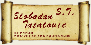 Slobodan Tatalović vizit kartica